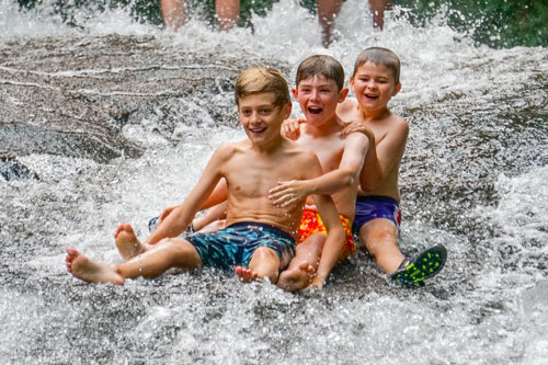 Boys Cummer Camp Sliding Rock